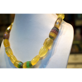 Fluorite tumble faceted Necklace 18 Inches